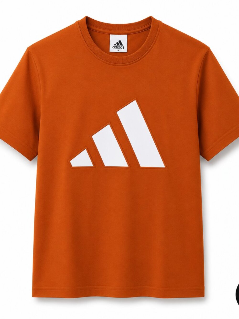 Adidas Men’s Orange Logo Graphic T-Shirt Short Sleeve Athletic Tee